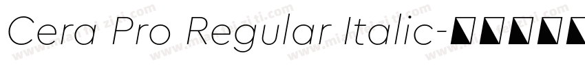 Cera Pro Regular Italic字体转换